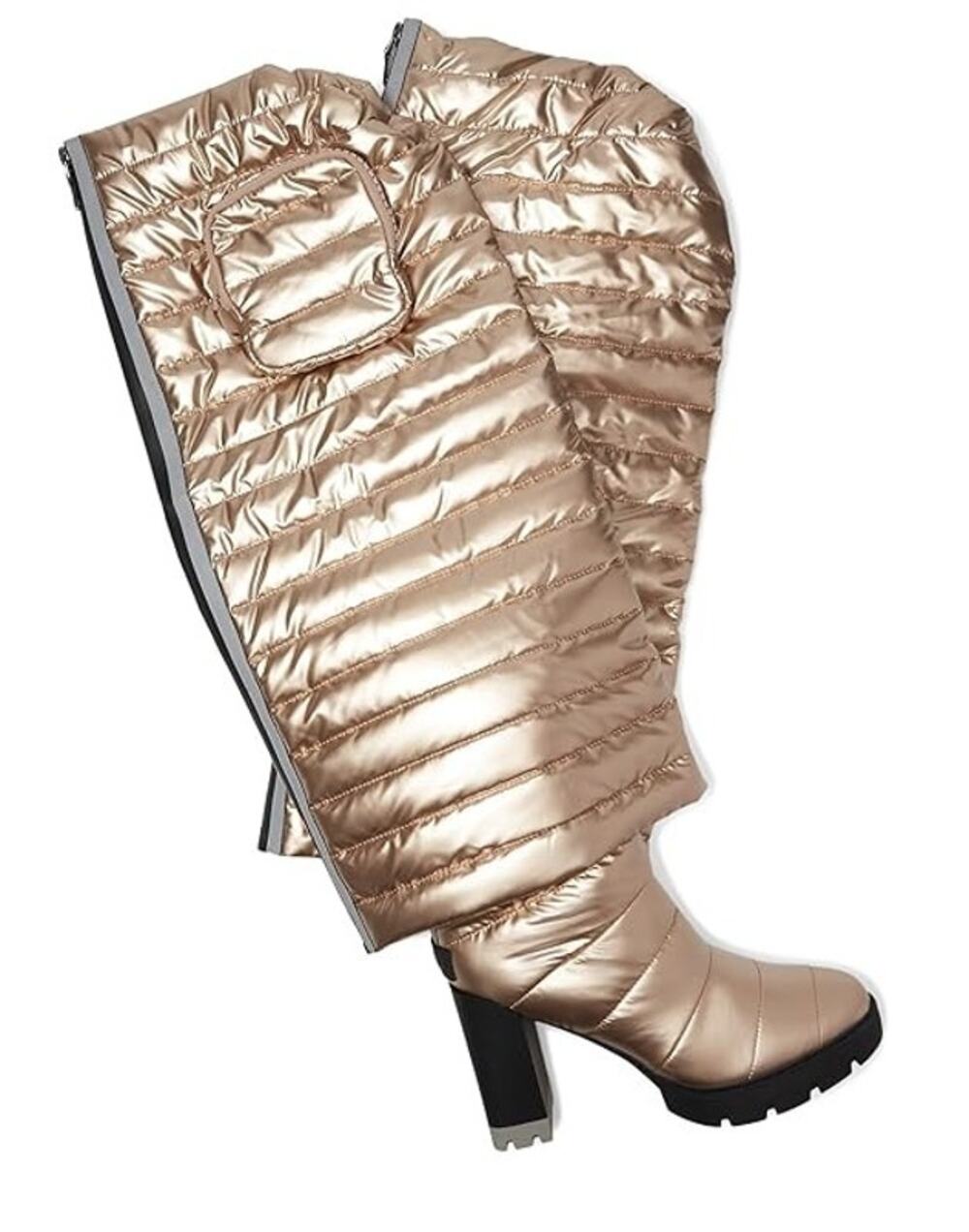 Naturalizer Think Robyn Womens Crosswalk Boots Size 6 Cashmere Gold Puff NIB